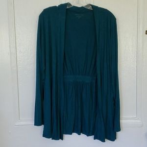 Coldwater Creek Finishing Touch Knit Cardigan Teal